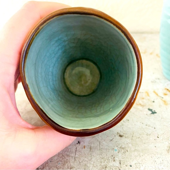 Vintage Chinese Celadon Tea Cups - Picture 7 of 11